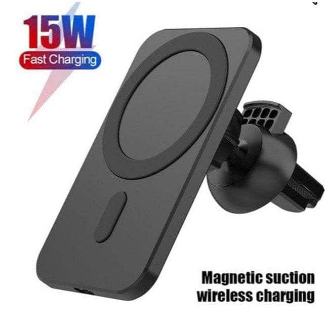 15W Qi Wireless MagSafe Magnetic Car Air Vent Mount Holder Black-Case & Gear - phoneguy.com.au-www.PhoneGuy.com.au