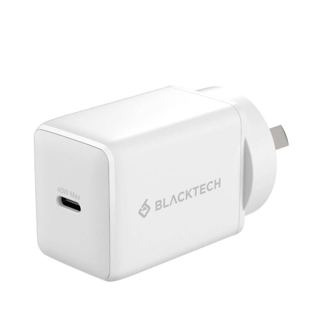 BLACKTECH BC10 USB-C 45W PPS PD GaN Charger - White-Case & Gear - phoneguy.com.au-www.PhoneGuy.com.au