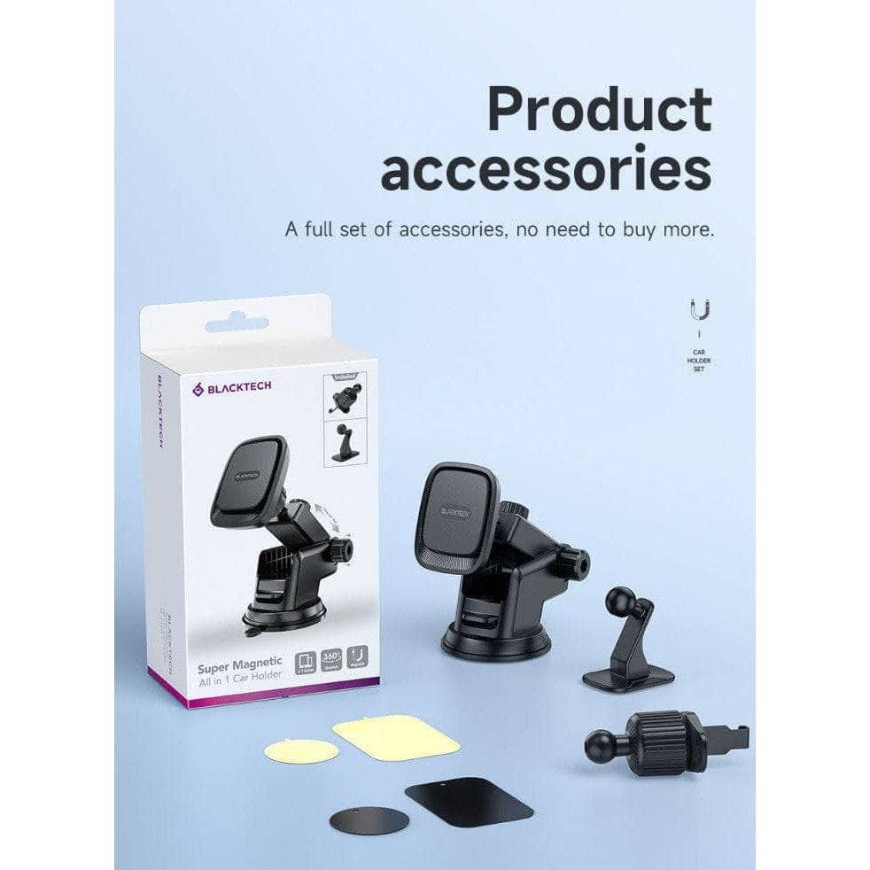 BLACKTECH BL-CH01 Super Magnetic All in 1 Car Holder - Black-Case & Gear - phoneguy.com.au-www.PhoneGuy.com.au