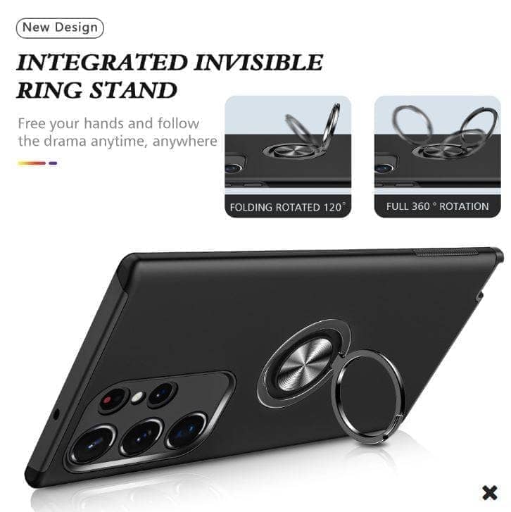 BLACKTECH Slim Style Magnetic Ring Stand case for Samsung A15/ A35/ A55/ A17-Case & Gear - phoneguy.com.au-www.PhoneGuy.com.au
