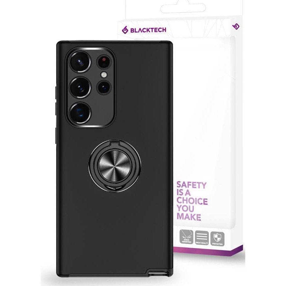 BLACKTECH Slim Style Magnetic Ring Stand case for Samsung A15/ A35/ A55/ A17-Case & Gear - phoneguy.com.au-www.PhoneGuy.com.au