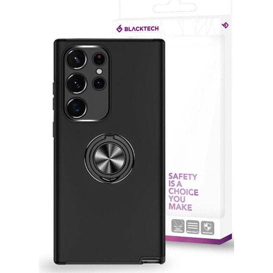 BLACKTECH Slim Style Magnetic Ring Stand case for Samsung A15/ A35/ A55/ A17-Case & Gear - phoneguy.com.au-www.PhoneGuy.com.au