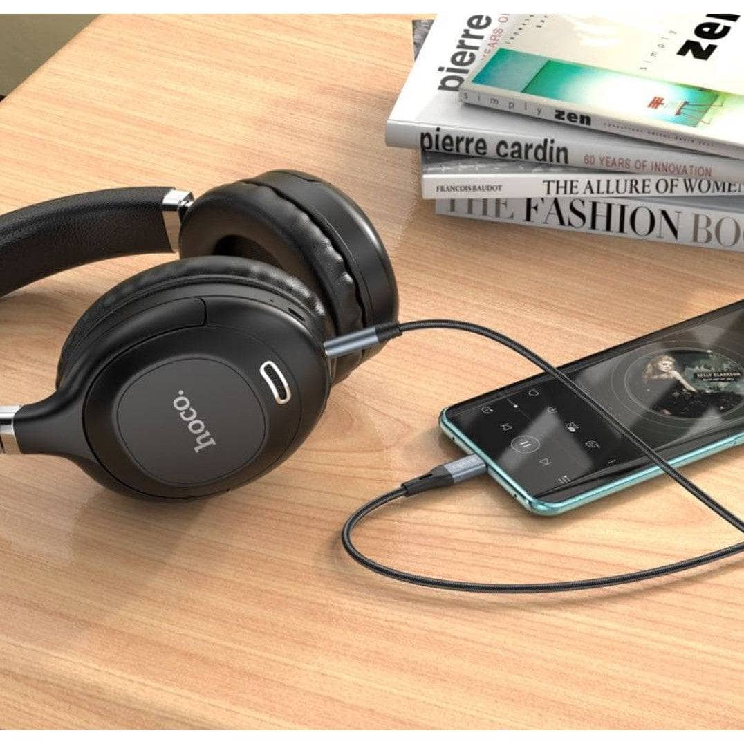 BLACKTECH USB-C to AUX Braided Super Tough Cable 100cm - Black-Case & Gear - phoneguy.com.au-www.PhoneGuy.com.au