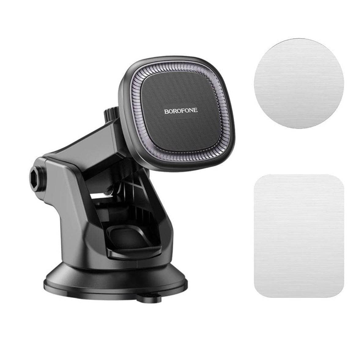 BOROFONE BH97 magnetic car holder (center console) - black gray-Case & Gear - phoneguy.com.au-www.PhoneGuy.com.au