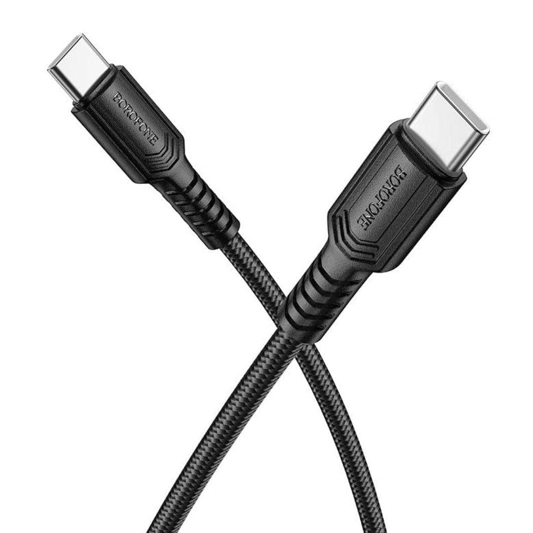 BOROFONE BX116 Certain 60W charging data cable C to C - black-Case & Gear - phoneguy.com.au-www.PhoneGuy.com.au
