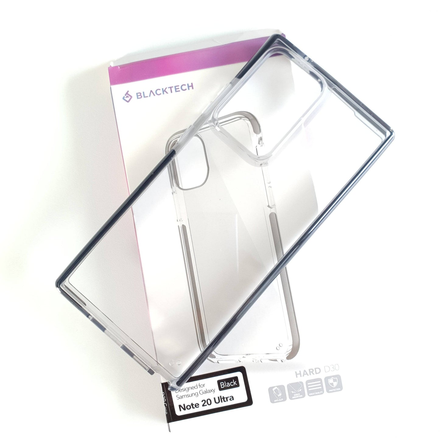 Blacktech D3 Premium Shockproof Hard Clear Back Case for Galaxy Note 20 Ultra/ Note 20-Phone Case-Blacktech-www.PhoneGuy.com.au