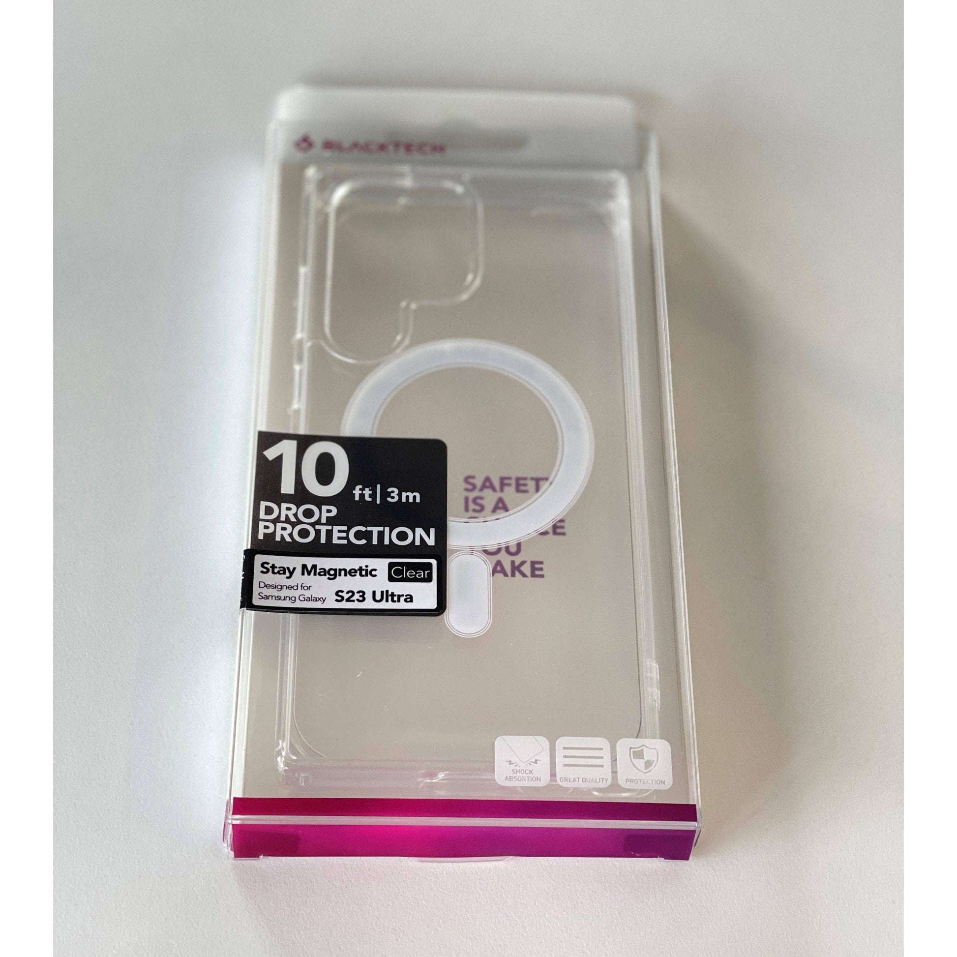 Blacktech Stay Magnetic Clear case for Samsung S25 Ultra/ S23 Ultra/ S24 Ultra/S24-Samsung Phone case-Blacktech-www.PhoneGuy.com.au