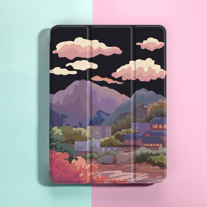 Cloud and Mountain Case For iPad 10/9th/ 8th/ 7th Generation 10.9 10.2 inch MiNi Pencil Holder-Tablet Case-Generic-www.PhoneGuy.com.au