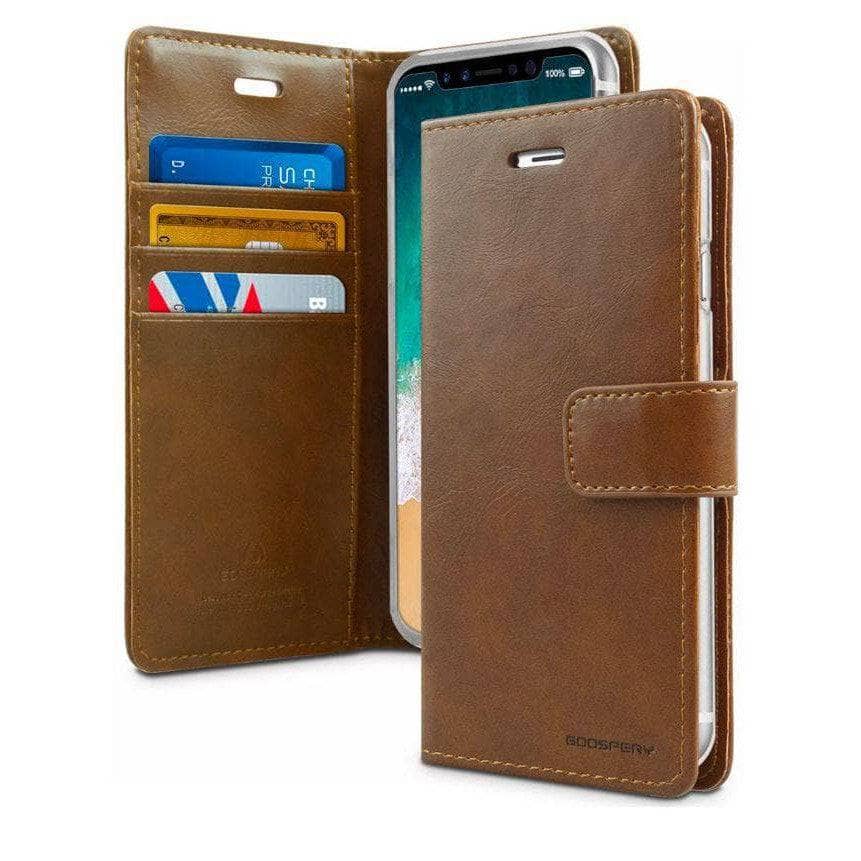 Goospery Blue moon Diary for iPhone 15 Pro Max/ 15 Pro/ 15 Wallet Flip Folio Cards Pockets-iPhone case-Goospery-www.PhoneGuy.com.au