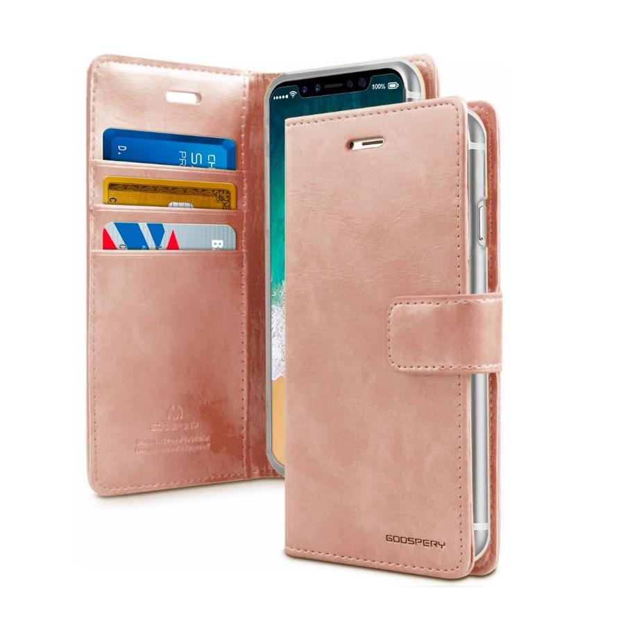 Goospery Bluemoon Diary for iPhone SE2/8/7/6S/SE3 Black Wallet Flip Folio Cards Pockets-Phone Case-Goospery-www.PhoneGuy.com.au