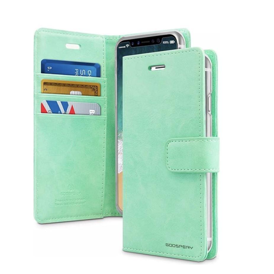 Goospery Bluemoon Diary for iPhone SE2/8/7/6S/SE3 Black Wallet Flip Folio Cards Pockets-Phone Case-Goospery-www.PhoneGuy.com.au