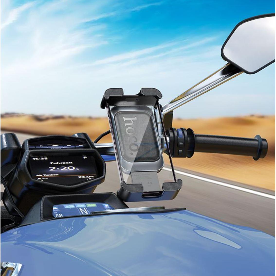 HOCO H82 Vista bicycle Motorcycle Universal holder - black metal grey-Case & Gear - phoneguy.com.au-www.PhoneGuy.com.au