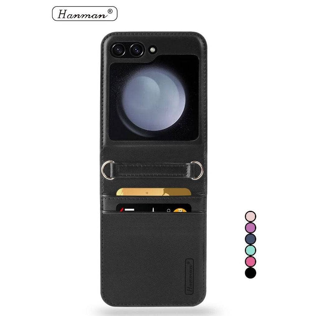 Hanman Wallet case for Samsung Galaxy Z Flip 6/ Flip 7 FE model-Case & Gear - phoneguy.com.au-www.PhoneGuy.com.au
