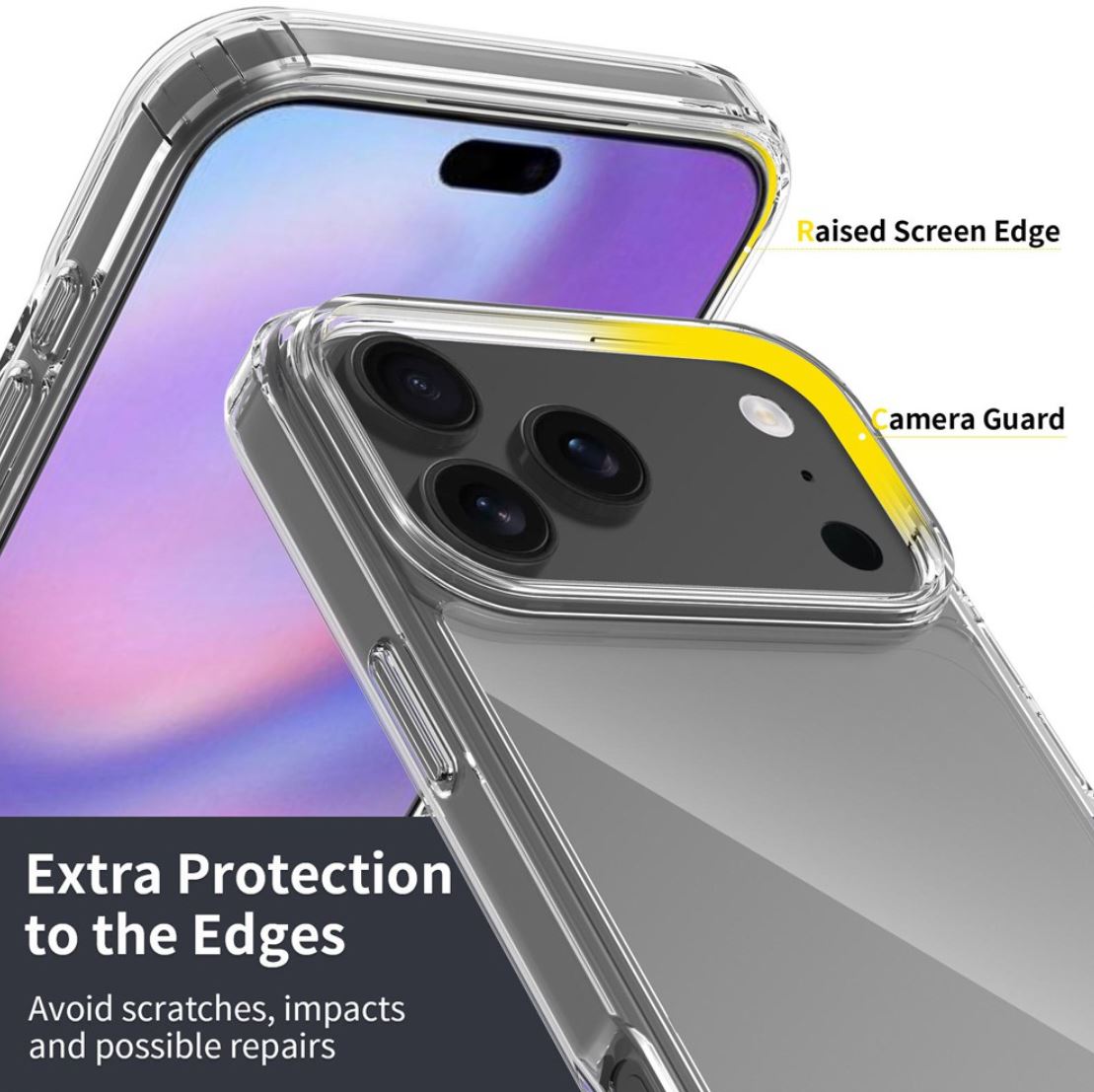 High Quality Acrylic + TPU Hybrid Transparent Case Cover for iPhone 17 Pro Max/ 17 Pro-Case & Gear - phoneguy.com.au-www.PhoneGuy.com.au