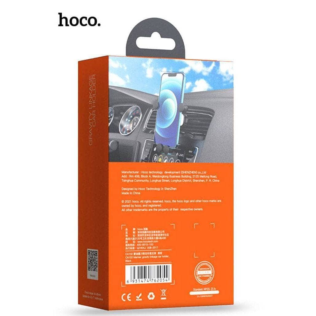 Hoco CA102 Manner Gravity Cir Vent Car Holder - Black-Phone Accessories > Phone Holder-Hoco-www.PhoneGuy.com.au