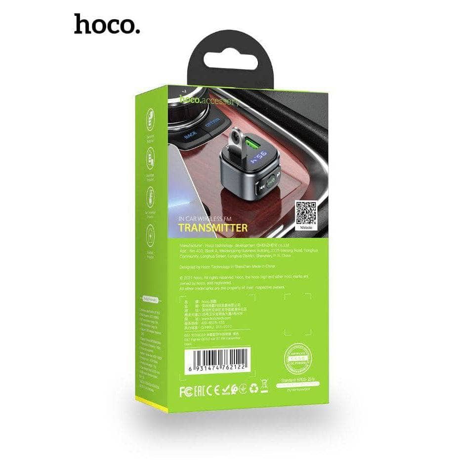 Hoco E67 QC3.0 Car Bluetooth MP3 FM Transmitter Charger - Black-bluetooth-Hoco-www.PhoneGuy.com.au
