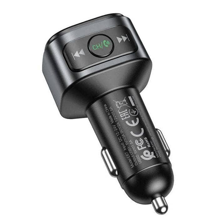 Hoco E67 QC3.0 Car Bluetooth MP3 FM Transmitter Charger - Black-bluetooth-Hoco-www.PhoneGuy.com.au