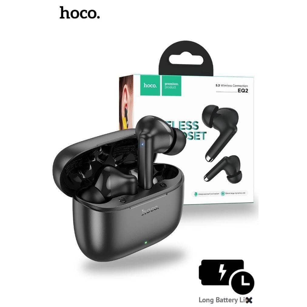 Hoco EQ2 7 Hours Thought Physical Noise Cancellation True Wireless Earphones-Headphones > Wireless Headset-hoco-www.PhoneGuy.com.au