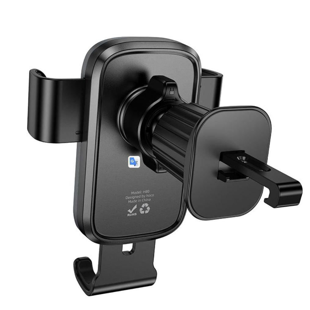 Hoco. H80 Vista gravity car holder air outlet - black metal grey-Case & Gear - phoneguy.com.au-www.PhoneGuy.com.au