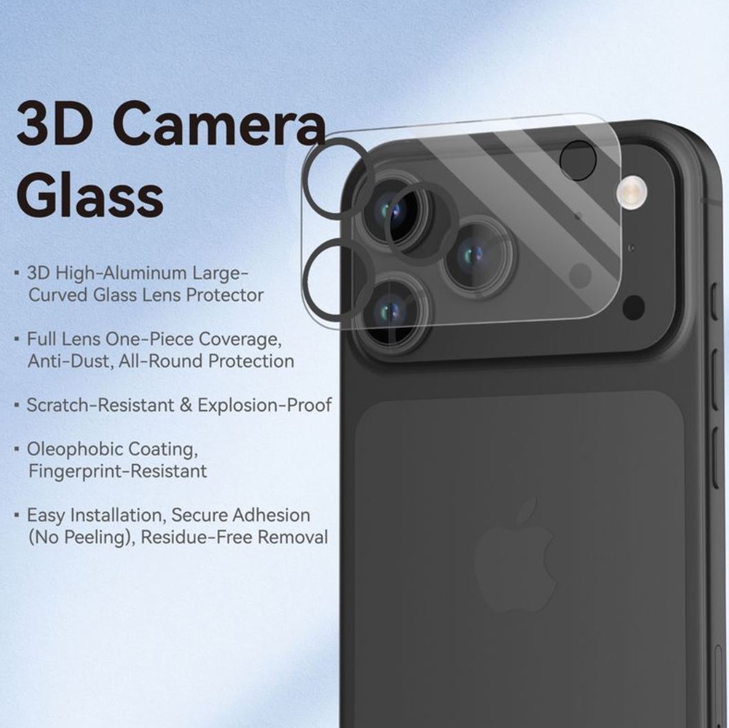 LITO C1 Camera Anti-Glare Tempered Glass for iPhone 17 Series - Black-Case & Gear - phoneguy.com.au-www.PhoneGuy.com.au