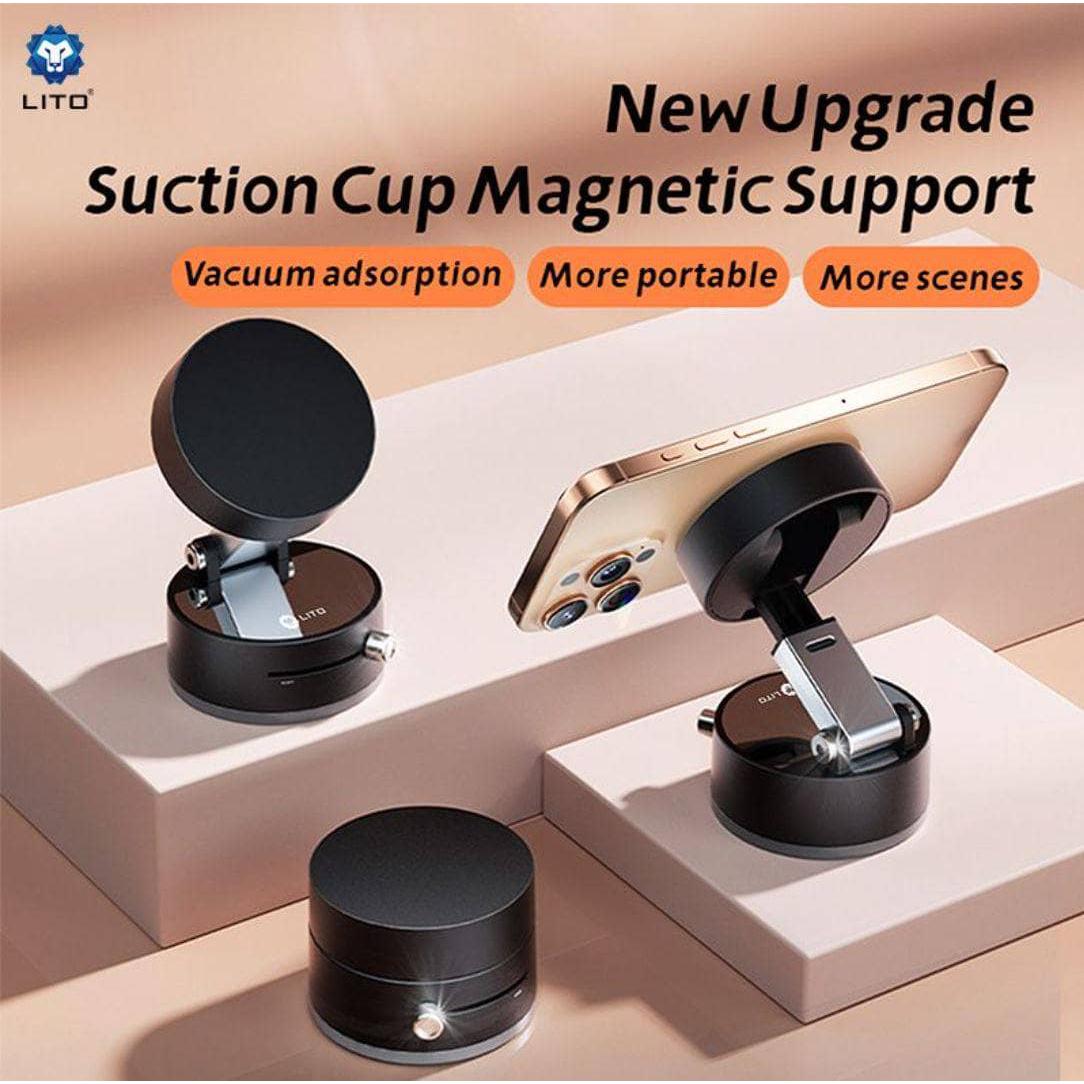 LITO LW03 Super Mag Force Vacuum Sucker Phone Stand (MagSafe Compatible)-Case & Gear - phoneguy.com.au-www.PhoneGuy.com.au