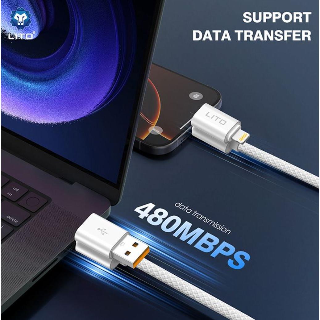 Lito LD21 100w 4-in-1 Magnetic Charging Cable - White-Case & Gear - phoneguy.com.au-www.PhoneGuy.com.au