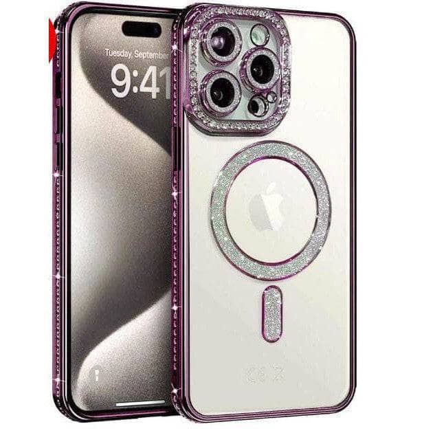 MagSafe Diamond Rhinestone Glitter Crystal Bling Camera Lens Protector Cover for iPhone-Case & Gear - phoneguy.com.au-www.PhoneGuy.com.au
