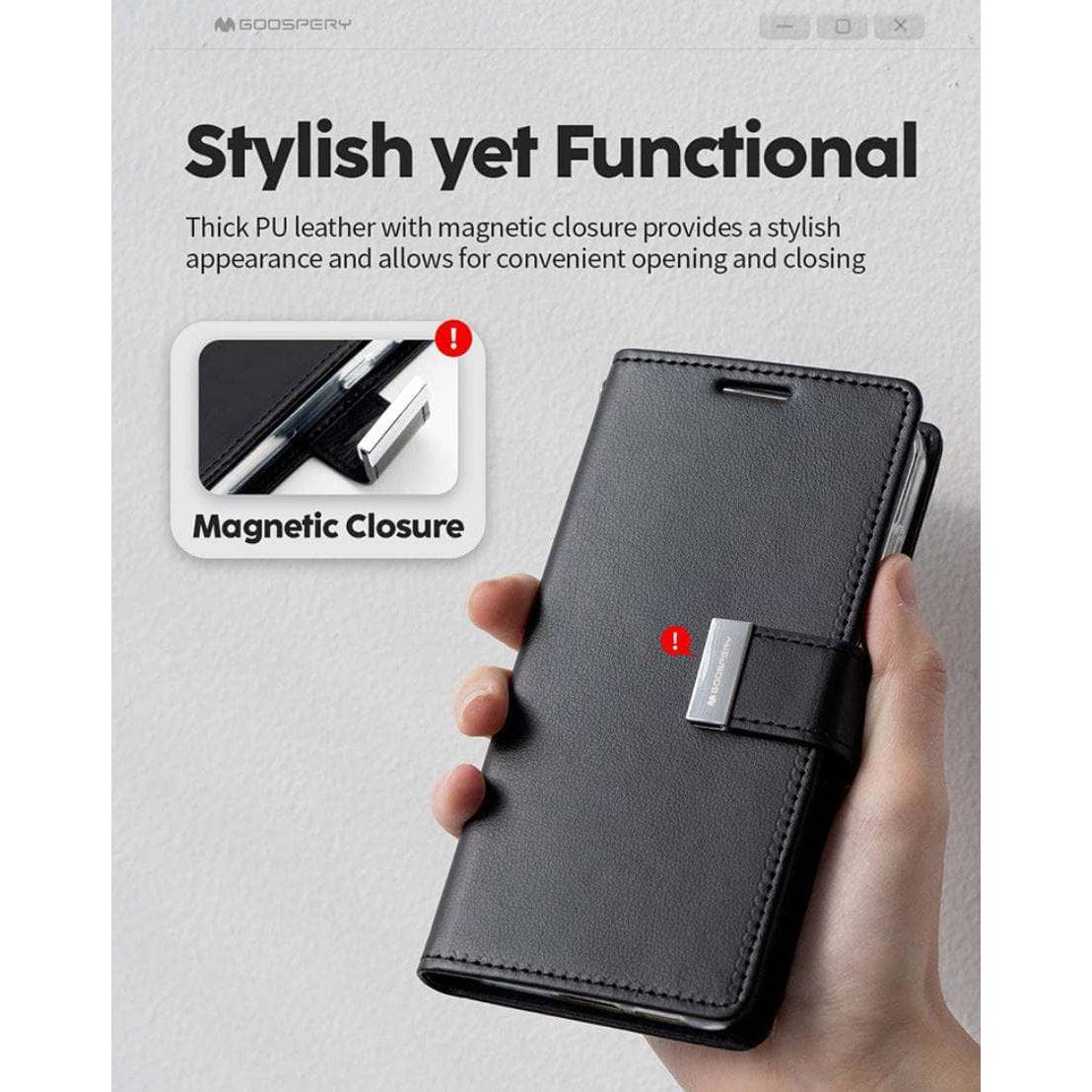 Mercury Rich Diary Case for Samsung Galaxy S25 Ultra-Case & Gear - phoneguy.com.au-www.PhoneGuy.com.au