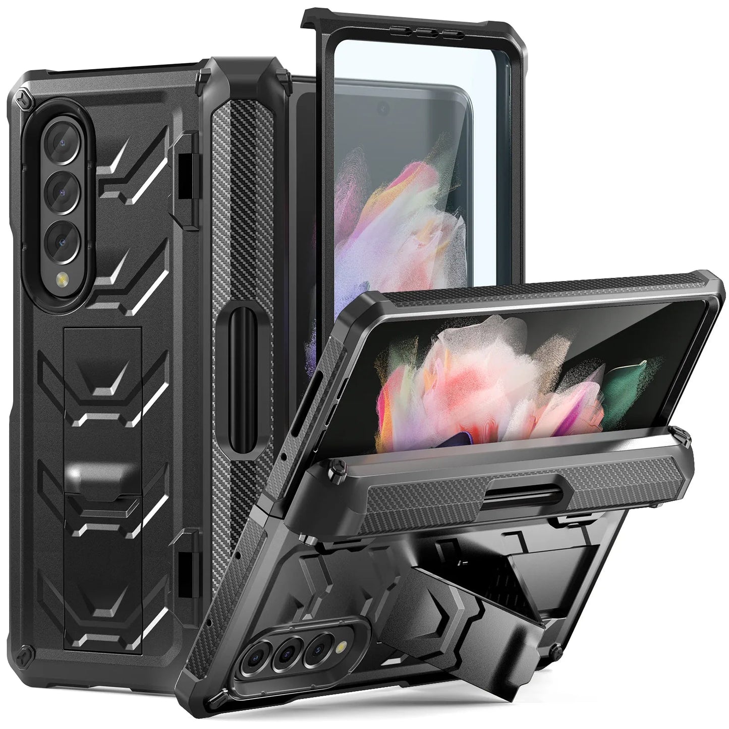 Military Armor Case for Samsung Galaxy Z Fold 5 Hard Cases for Galaxy Z Fold 4 Fold3-Phone Case-Generic-www.PhoneGuy.com.au