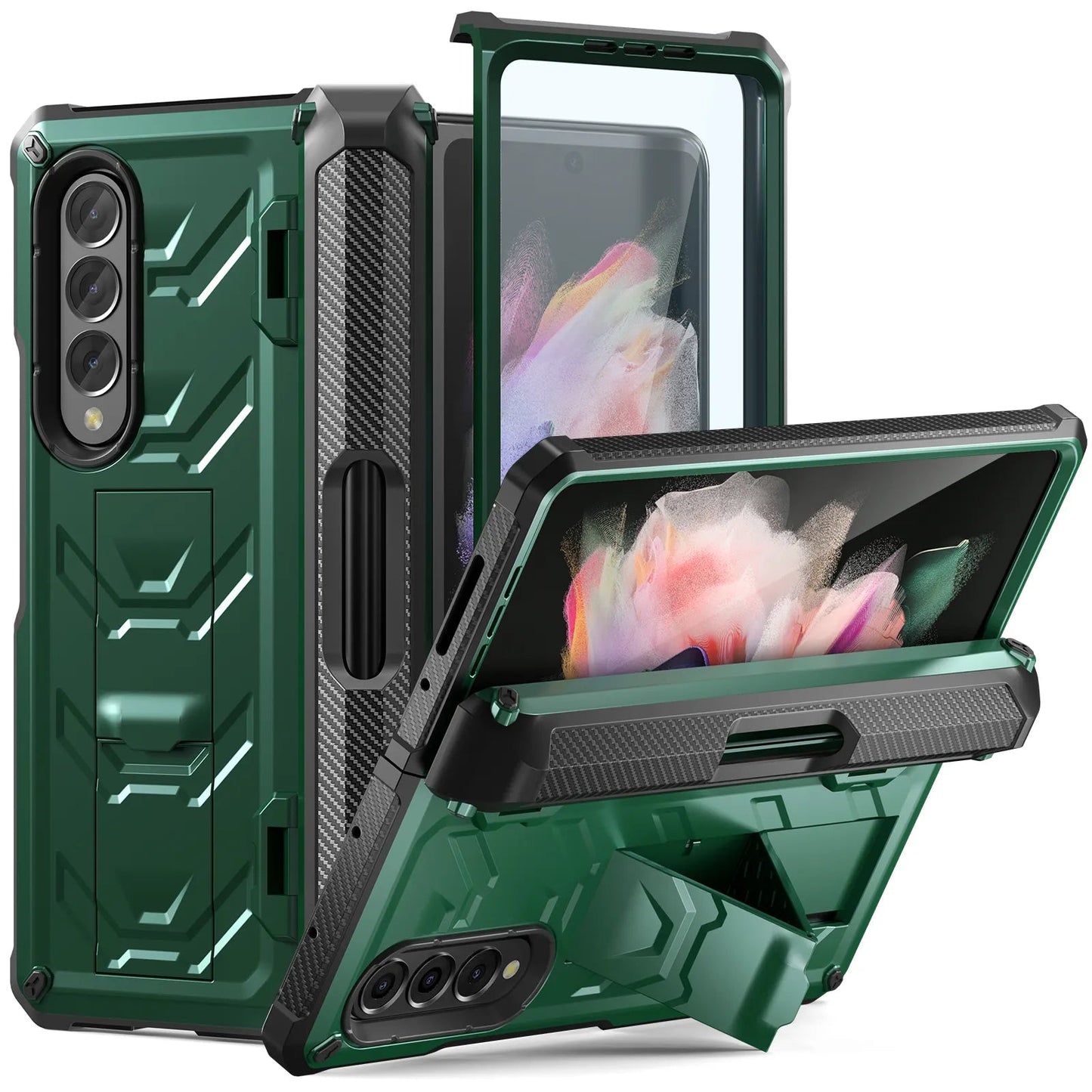 Military Armor Case for Samsung Galaxy Z Fold 5 Hard Cases for Galaxy Z Fold 4 Fold3-Phone Case-Generic-www.PhoneGuy.com.au