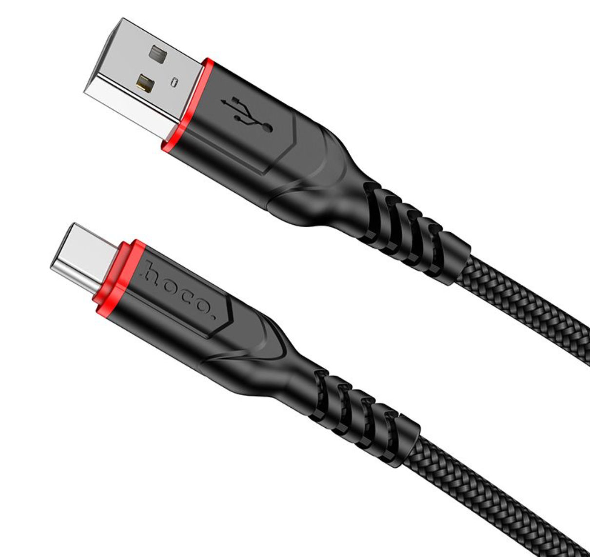 Hoco. X59 200cm USB-A To USB-C Victory charging data cable Type-C - Black