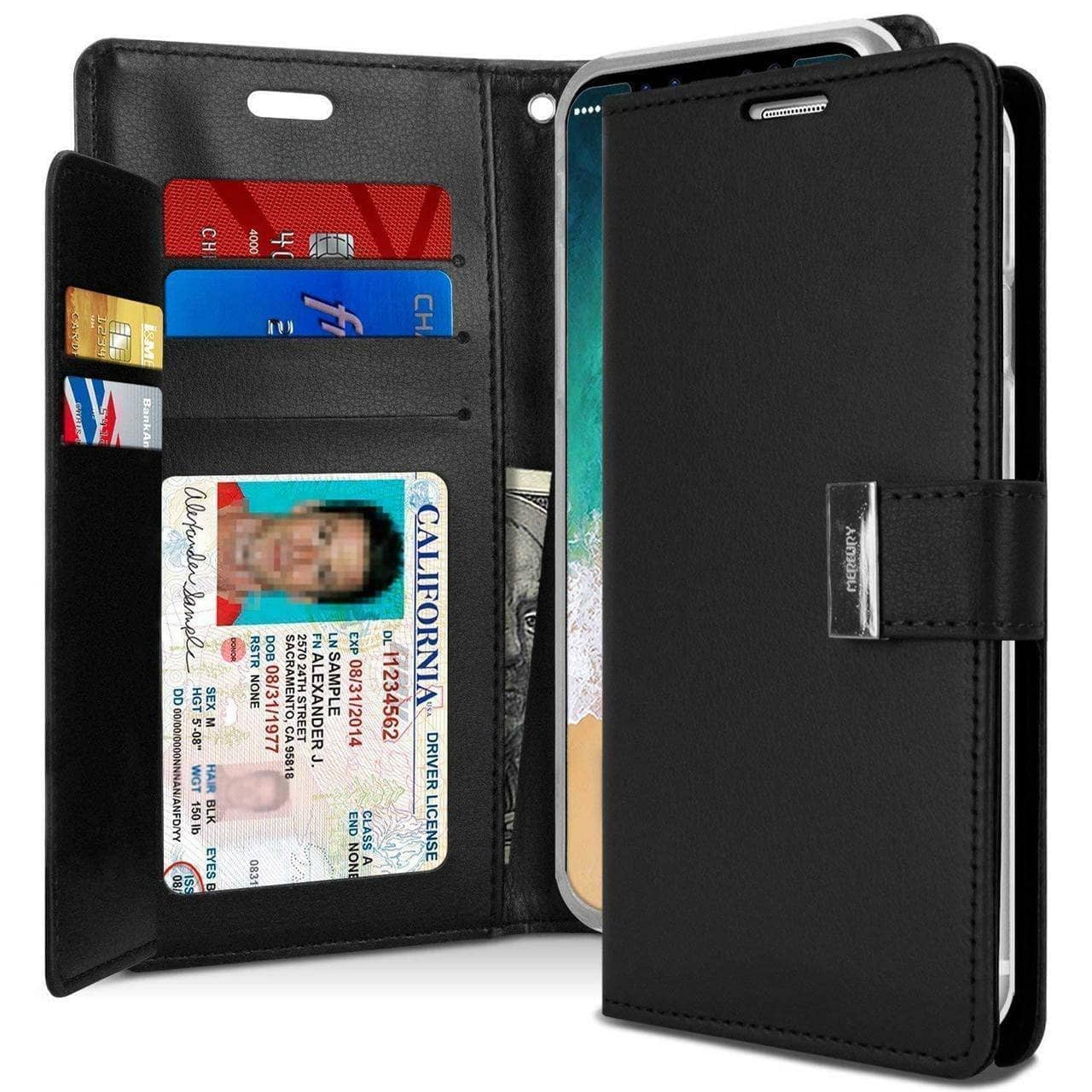 iPhone 11 Pro Goospery Rich Diary Extra Flip Wallet Case Cards Pockets Anti Shock-Phone Case-Goospery-www.PhoneGuy.com.au