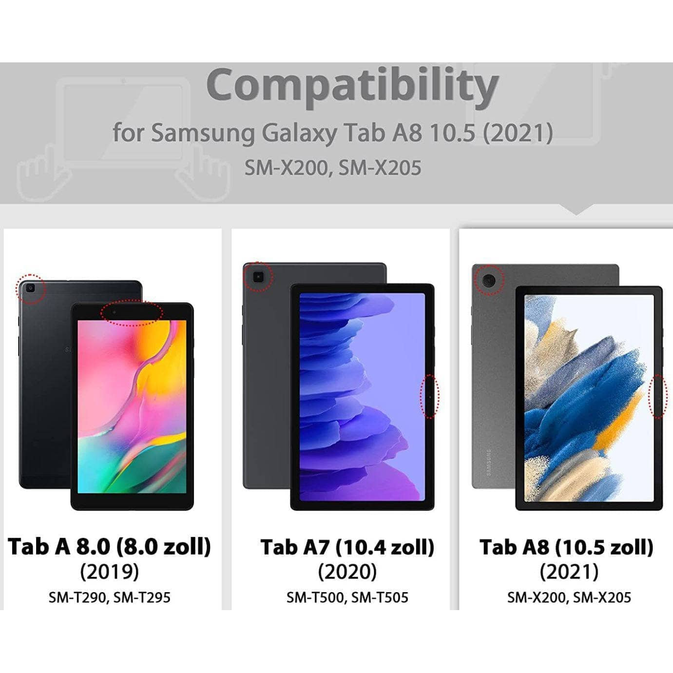 360 Degree Rotating Stand Case For Samsung Galaxy Tab A8 10.5 inch-Tablet Case-Blacktech-www.PhoneGuy.com.au