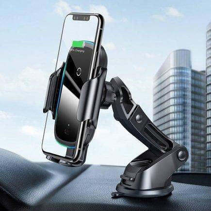 Baseus (15W) Fast Wireless Charger Automatic Clamp / Air Vent & Suction Car Mount-Holders-Baseus-www.PhoneGuy.com.au