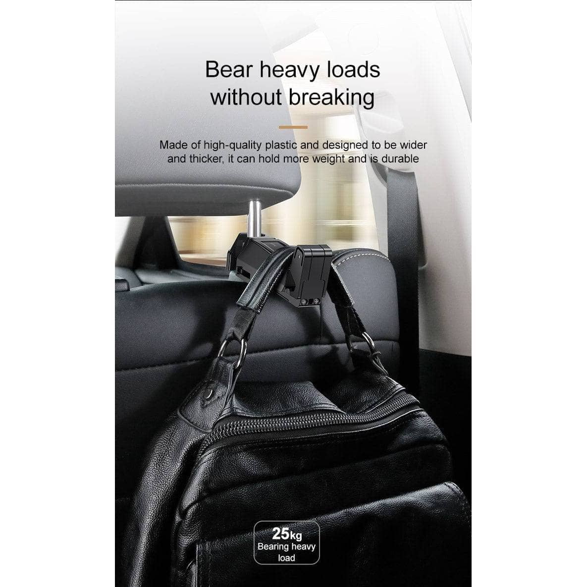 Baseus Car Phone Holder Headrest Hooks for iPhone Huawei Back Seat Hook Car Mount Holder Fastener Seat Back Organizer Bag Hanger-Mobile Phone Stands-Baseus-www.PhoneGuy.com.au
