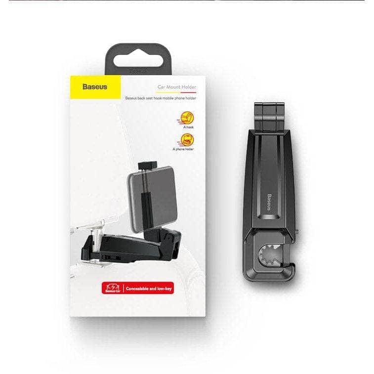 Baseus Car Phone Holder Headrest Hooks for iPhone Huawei Back Seat Hook Car Mount Holder Fastener Seat Back Organizer Bag Hanger-Mobile Phone Stands-Baseus-www.PhoneGuy.com.au