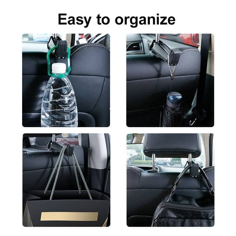 Baseus Car Phone Holder Headrest Hooks for iPhone Huawei Back Seat Hook Car Mount Holder Fastener Seat Back Organizer Bag Hanger-Mobile Phone Stands-Baseus-www.PhoneGuy.com.au