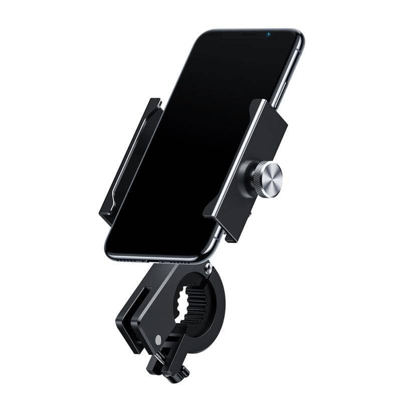 Baseus Motorcycle Bicycle Mount Aviation Alloy Mechanical Lock Secure Holder Black-Holders-Baseus-www.PhoneGuy.com.au
