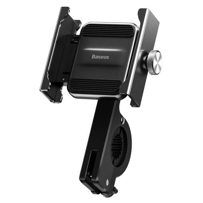 Baseus Motorcycle Bicycle Mount Aviation Alloy Mechanical Lock Secure Holder Black-Holders-Baseus-www.PhoneGuy.com.au