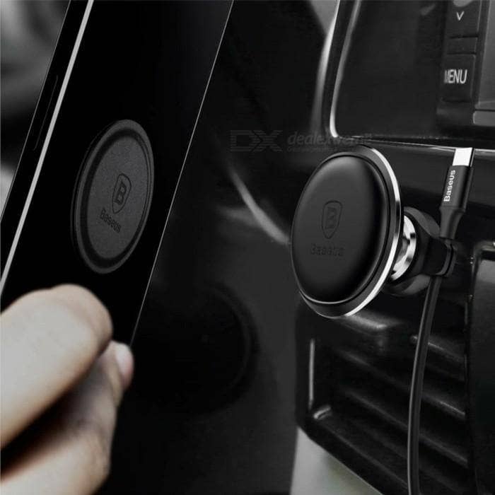 Baseus STRONG Magnetic Air Vent Car Mount Holder With Cable Clip - Black-Holder-Baseus-www.PhoneGuy.com.au