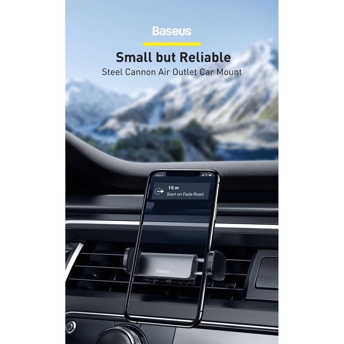 Baseus Steel Cannon Air Outlet Car Holder - Black-Holder-Baseus-www.PhoneGuy.com.au