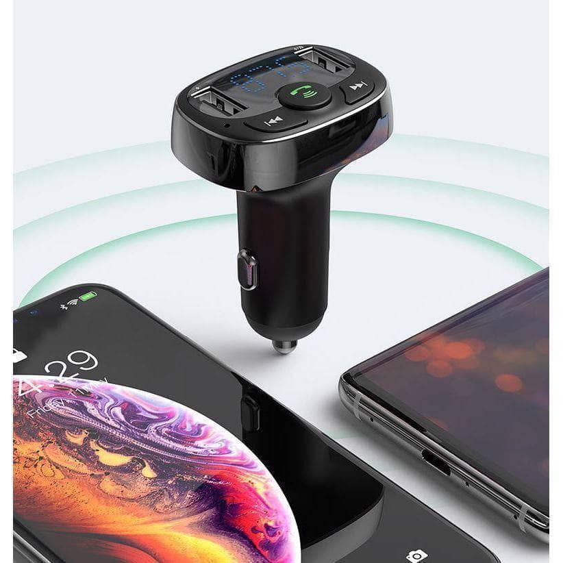 Baseus T Type S09A FM Transmitter MP3 Car Player Fast Charger Bluetooth Wireless Music-Audio-Baseus-www.PhoneGuy.com.au