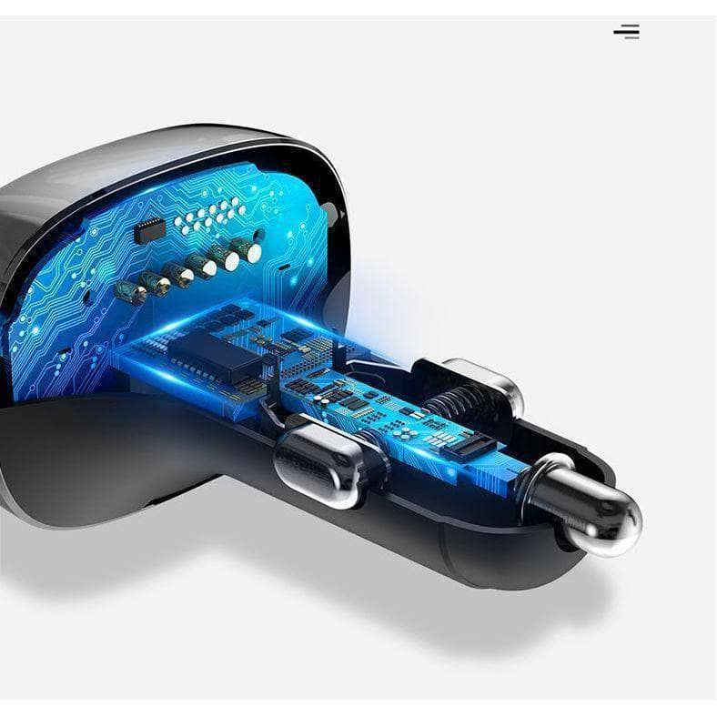 Baseus T Type S09A FM Transmitter MP3 Car Player Fast Charger Bluetooth Wireless Music-Audio-Baseus-www.PhoneGuy.com.au