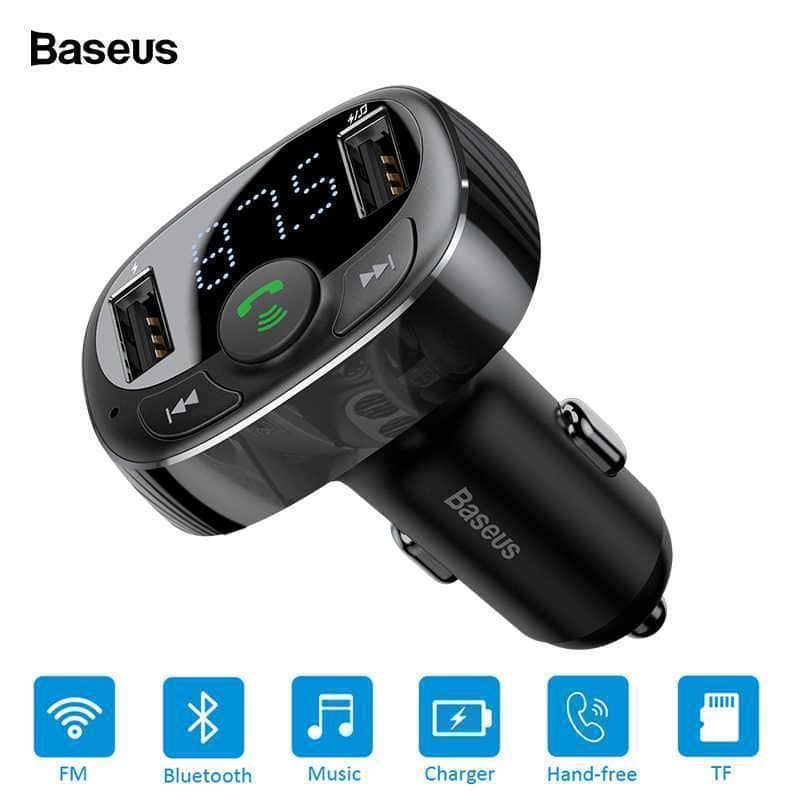 Baseus T Type S09A FM Transmitter MP3 Car Player Fast Charger Bluetooth Wireless Music-Audio-Baseus-www.PhoneGuy.com.au