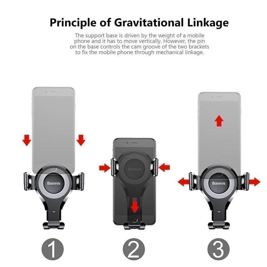 Baseus XP09 Suction Gravity Car Mount Universal Cradle Jelly Suction Dashboard Suitable-Holders-Baseus-www.PhoneGuy.com.au