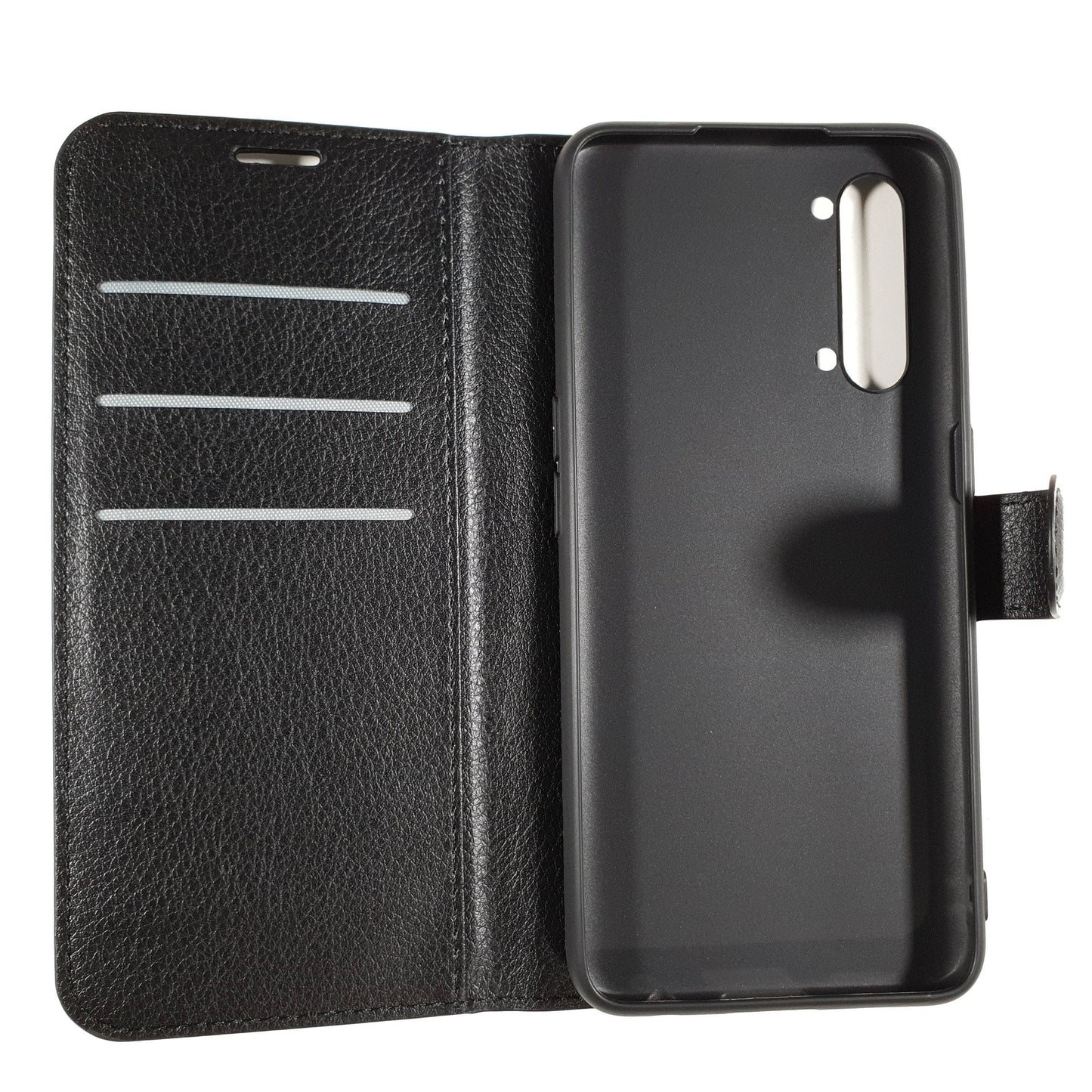 Blacktech Black Wallet Case Folio for OPPO Find X2 Pro NEO Lite with Pockets Cards-Phone Case-Blacktech-www.PhoneGuy.com.au