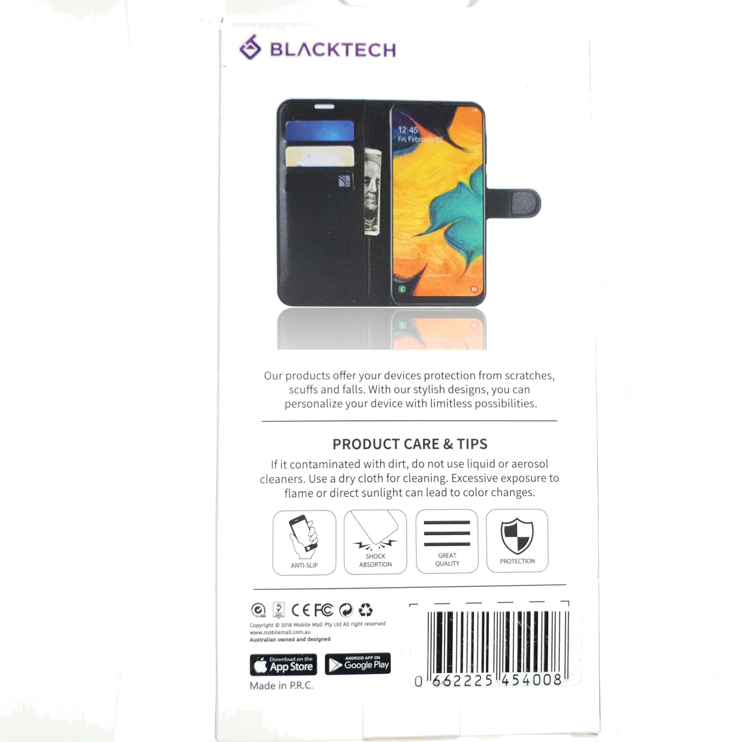 Blacktech Black Wallet Case Folio for OPPO Find X2 Pro NEO Lite with Pockets Cards-Phone Case-Blacktech-www.PhoneGuy.com.au