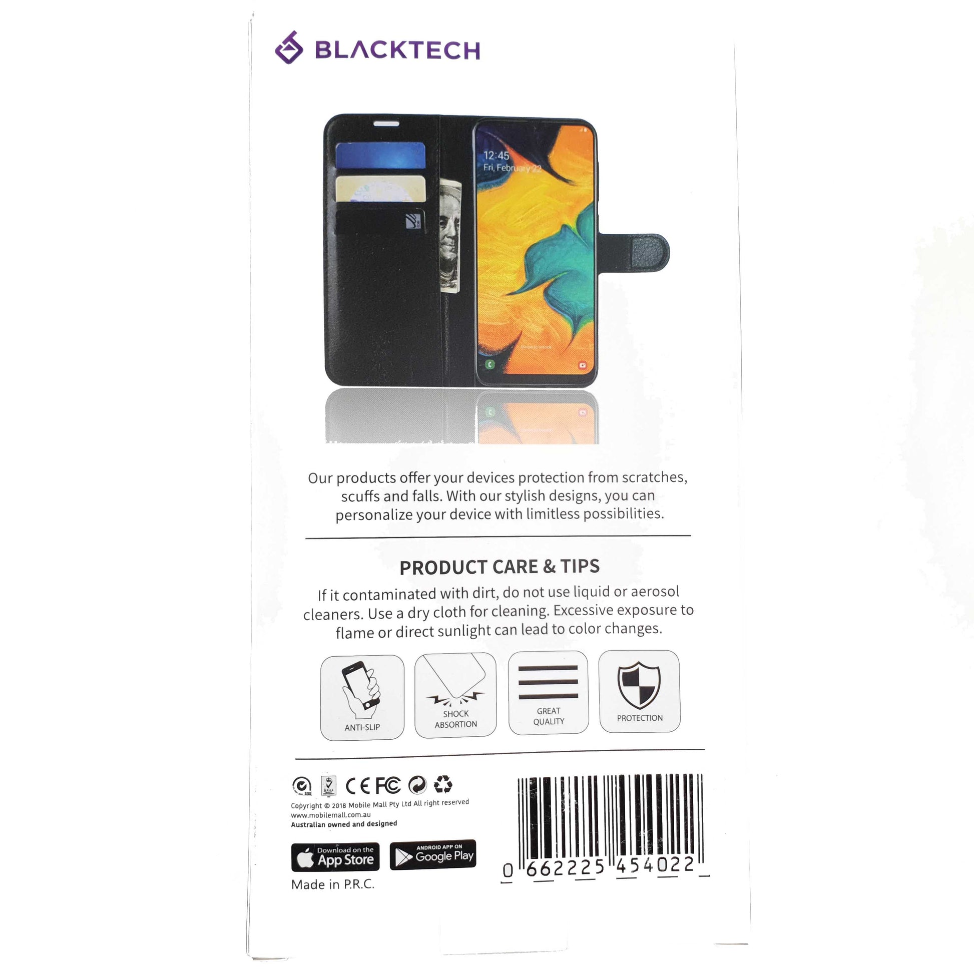 Blacktech Black Wallet Case Folio for OPPO Find X2 Pro NEO Lite with Pockets Cards-Phone Case-Blacktech-www.PhoneGuy.com.au