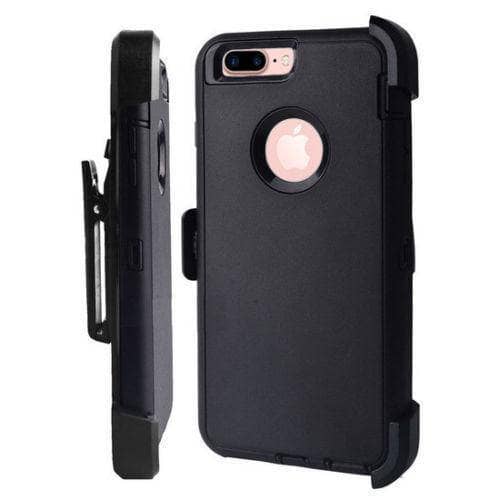 Blacktech Defend Heavyduty Case with Belt Clip for iPhone 8 Plus/7plus Black Armour-Phone Case-Blacktech-www.PhoneGuy.com.au
