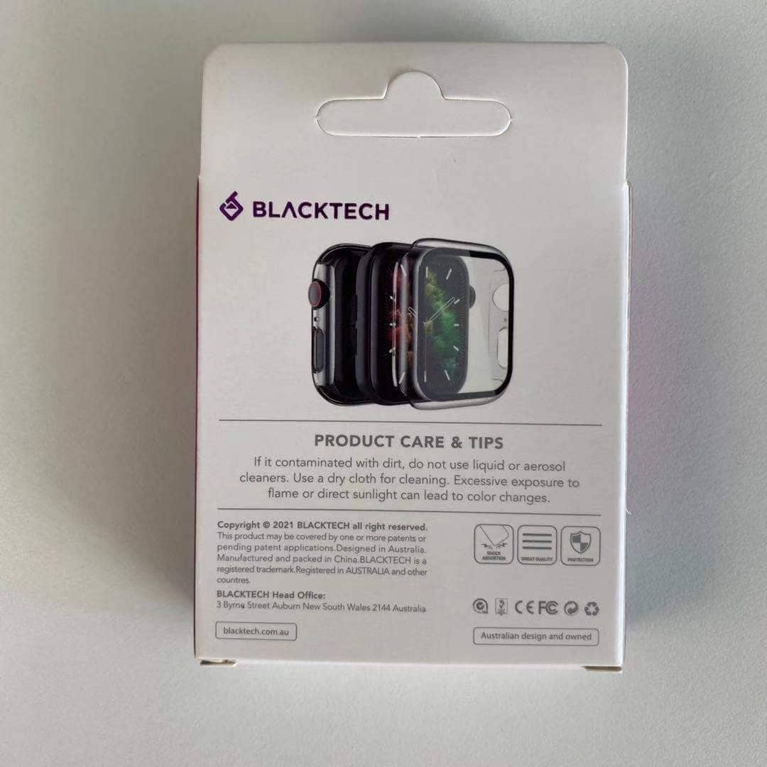 Blacktech Hybrid Bumper Case and Screen Protector for Apple Watch-Watch Accessories-Blacktech-www.PhoneGuy.com.au